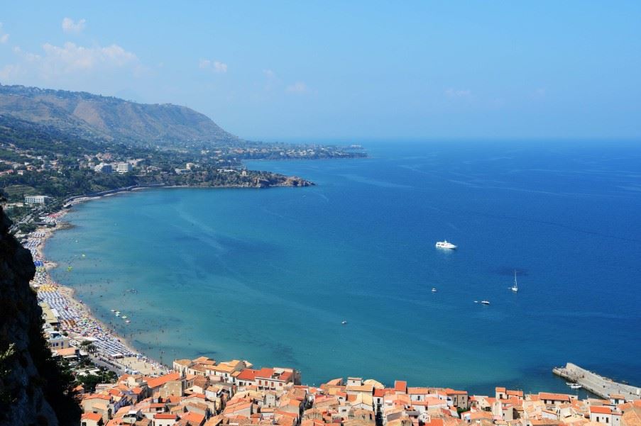 View of Cefalu from Rocca di Cefalu, Sicily
