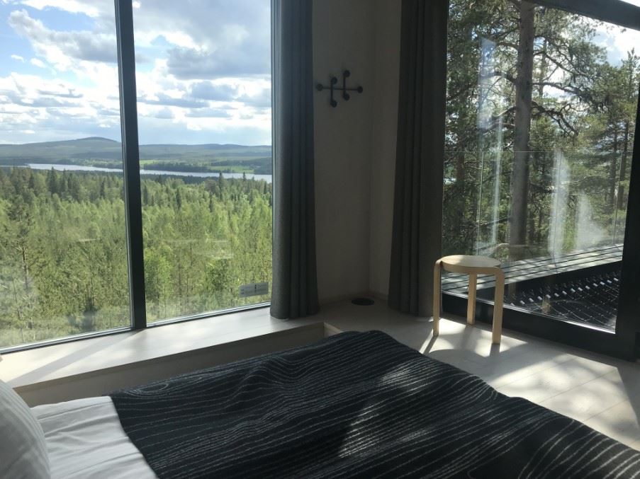 View from the 7th room cabin, Treehotel, Swedish Lapland