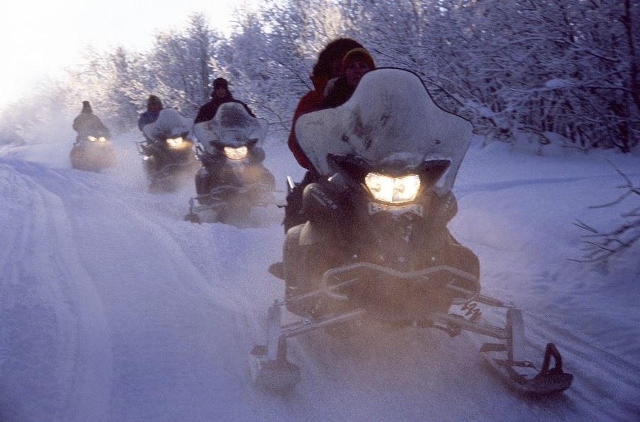 Snowmobiles, Swedish Lapland