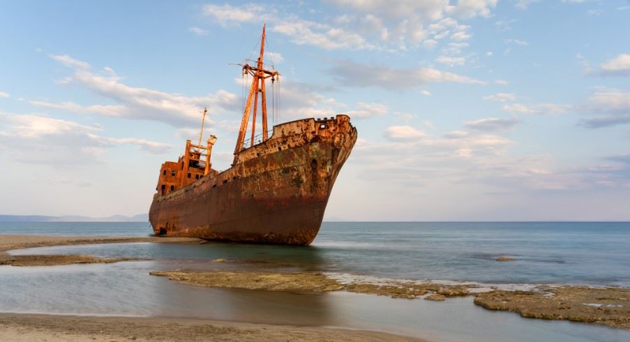 Ship wreck, Valtaki beach