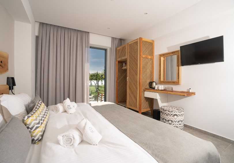 Family bedroom, Zoe Hotel, near Pylos, Peloponnese