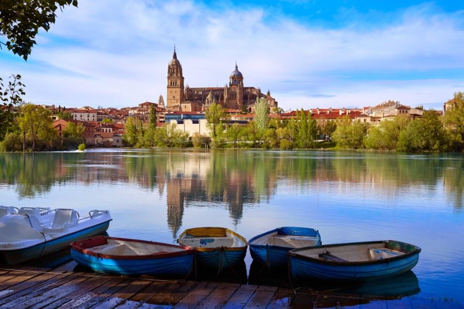 Salamanca skyline and the Tormes River