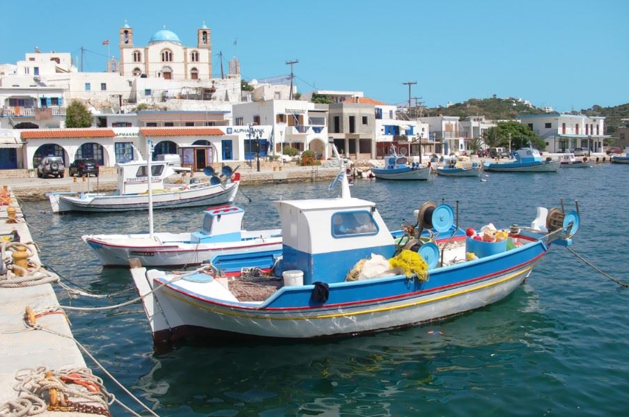 Lipsi harbour, Dodecanese islands, Greece