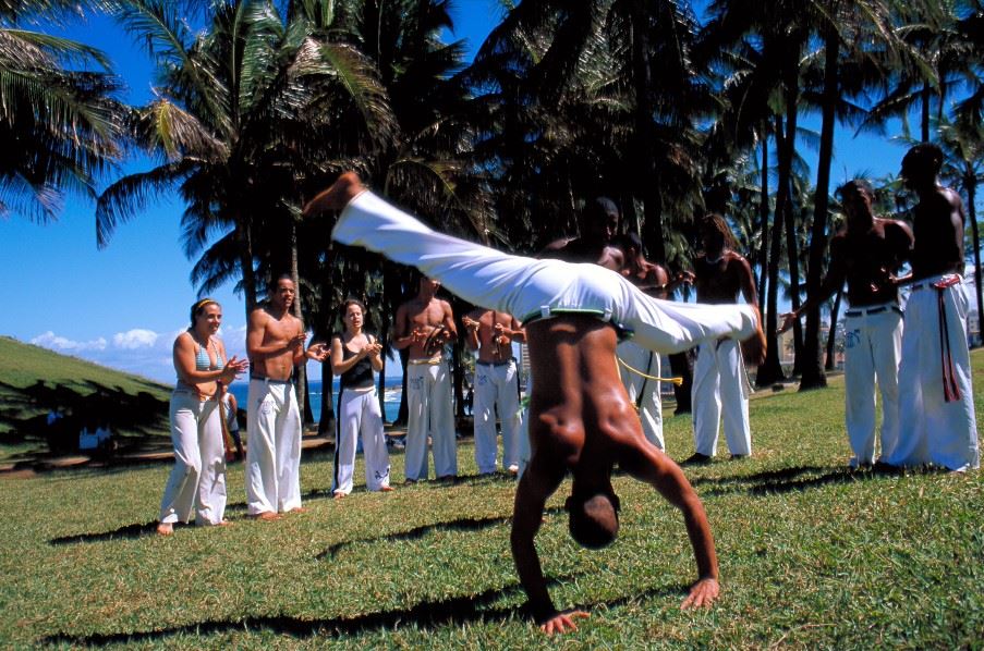 Capoeira (part martial art and part dance), Salvador