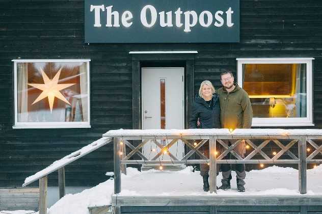 Thomas and Karin, your hosts at The Outpost, Marsdel, Swedish Lapland