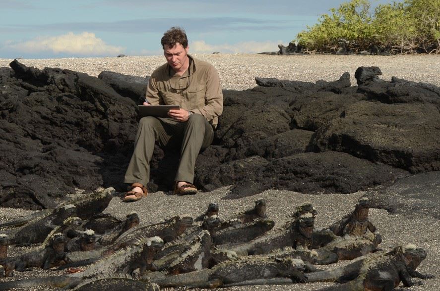 Robert with Iguanas