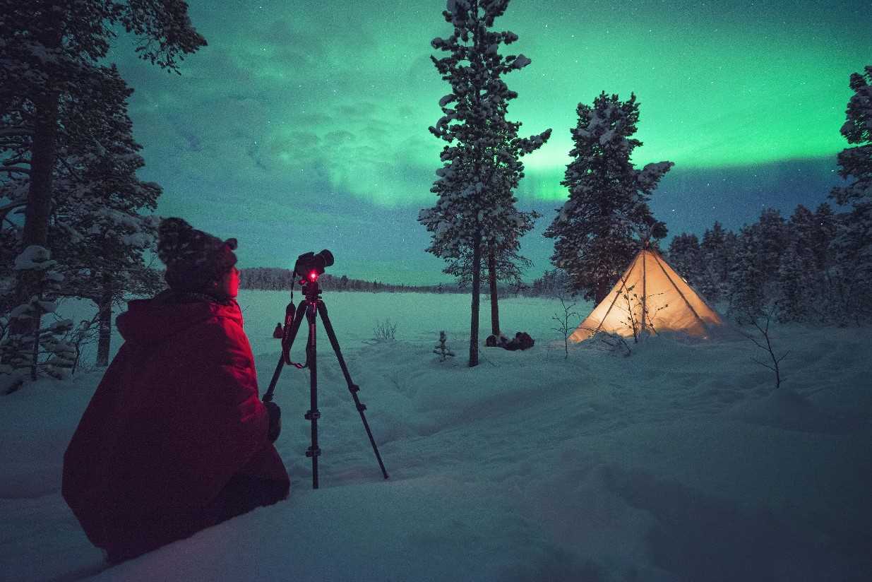 Photo tour at Camp Ripan, Swedish Lapland, Sweden