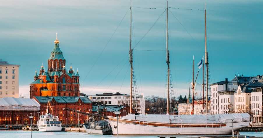 Helsinki, Finland Evening View of Uspenski Cathedral