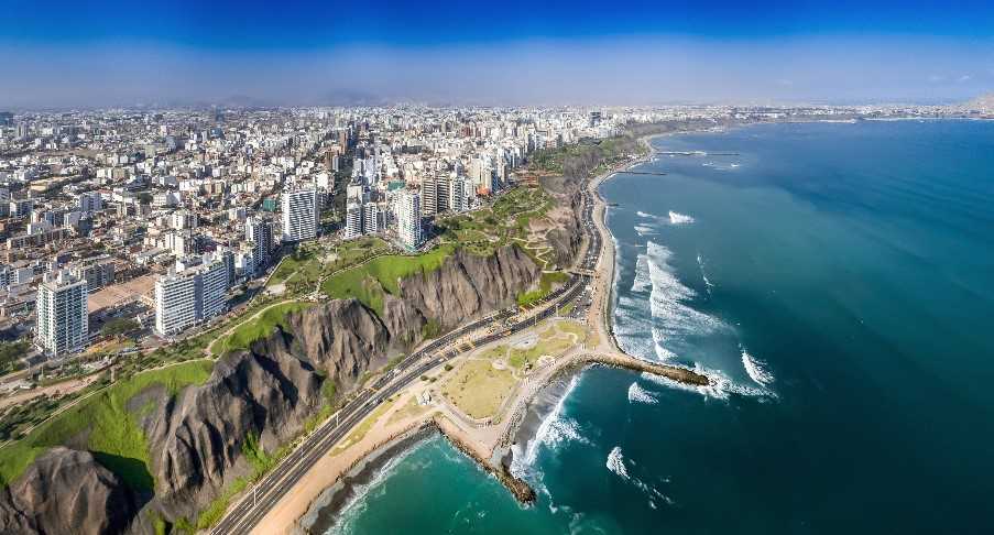 Lima coastline, Peru