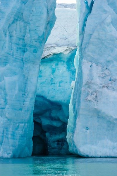 The end of a glacier ,Arctic Ocean, Svalbard