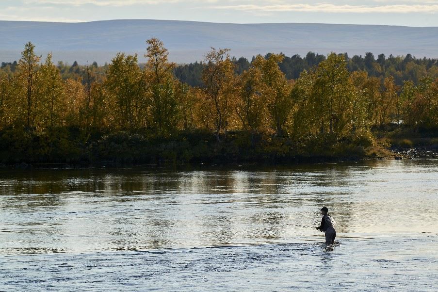 Fishing, Jukkasjarvi, Swedish Lapland