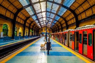 Train station in Athens, Greece