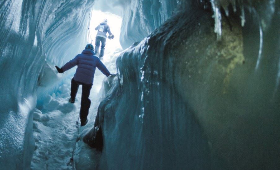 Ice caving