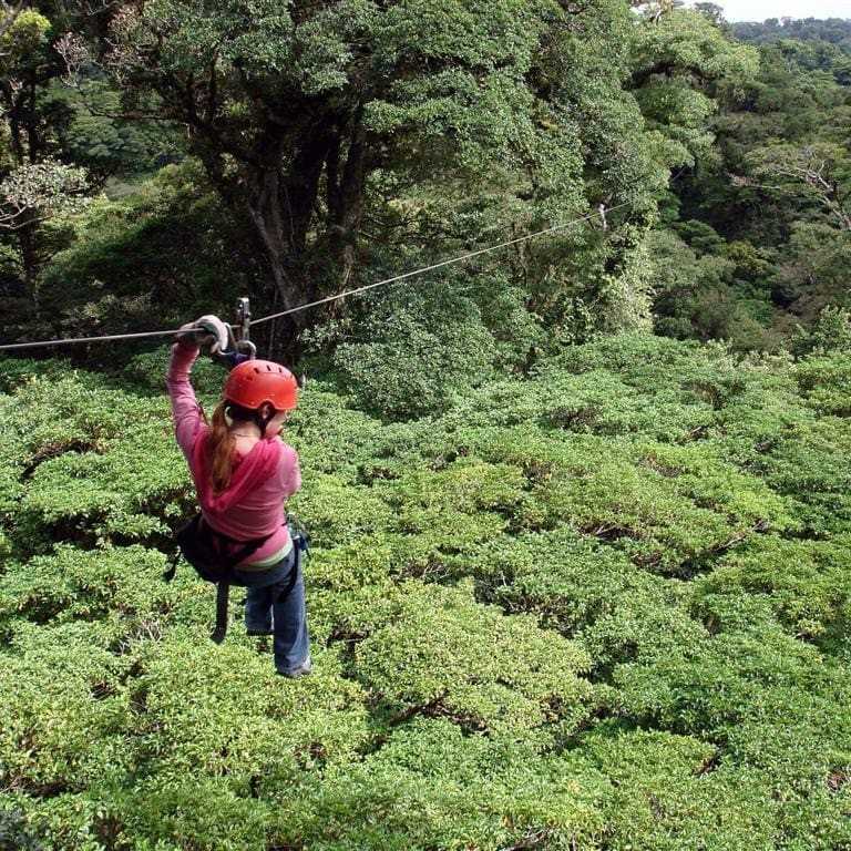 Zip lining