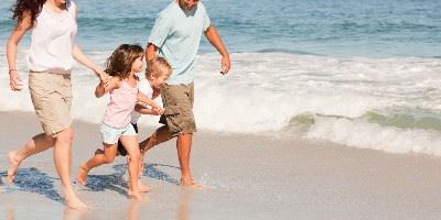 Family on the beach