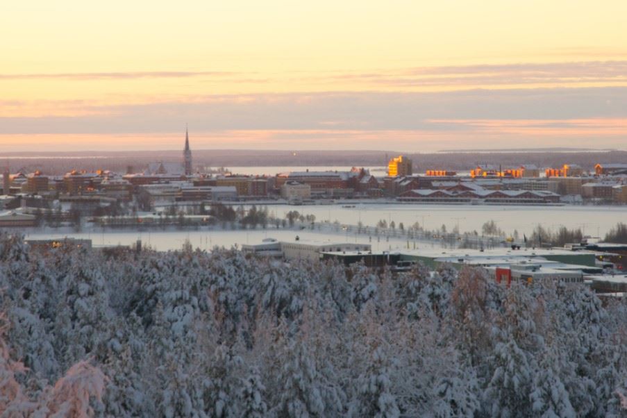 Winter lake at Lulea