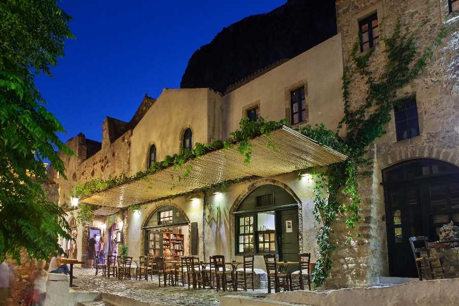 Cafe Byzantino, Monemvasia, South Peloponnese, Greece