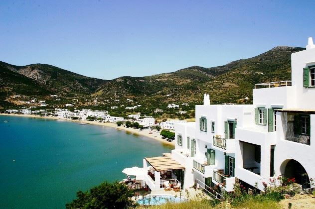 View of Platy Yialos from Niriedes Suites, Sifnos