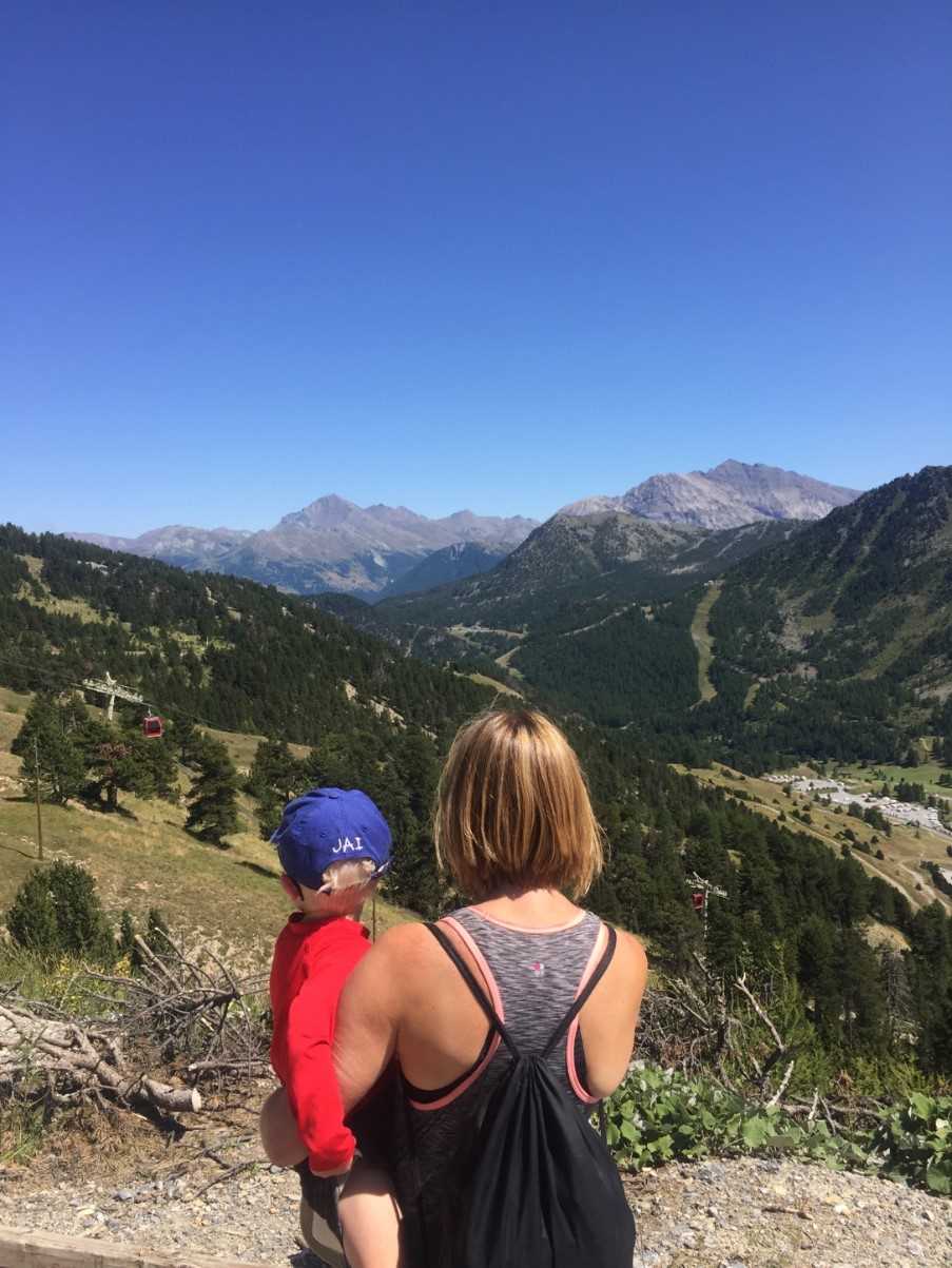 Rachel in the Alps with her family