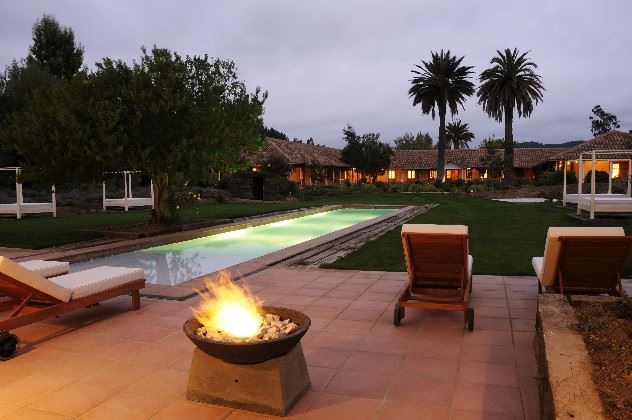 Swimming pool, La Casona at Matetic Vineyards, Central Valley, Chile