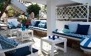 Outside seating area, Sideratos Apartments, Karfas, Chios