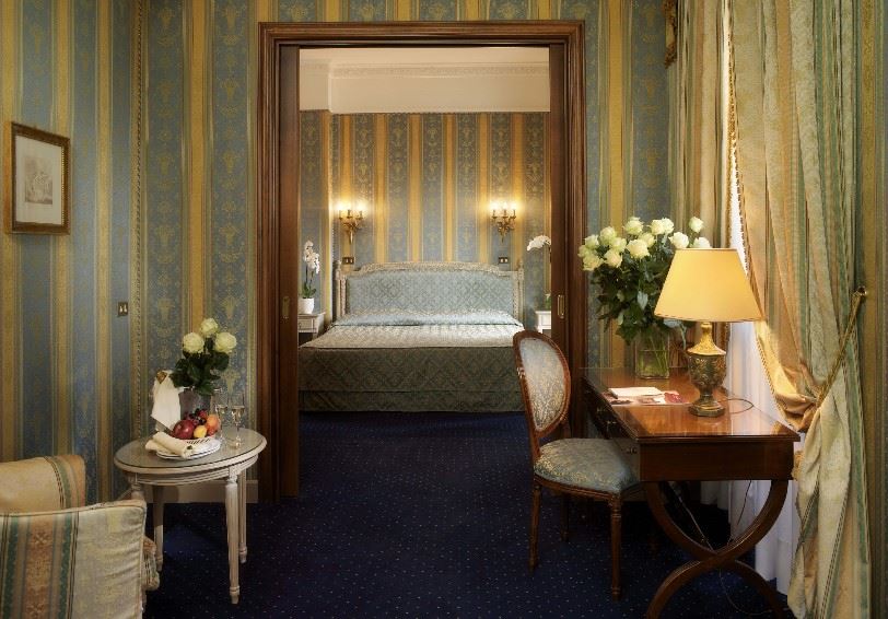 Junior suite, De La Ville Hotel, Milan, Italy, Bedroom