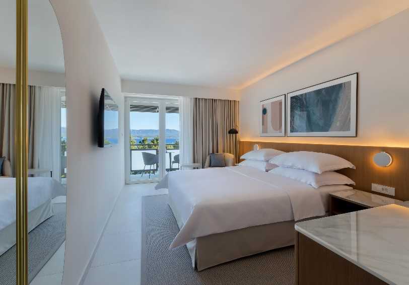Standard Room with balcony and side sea view