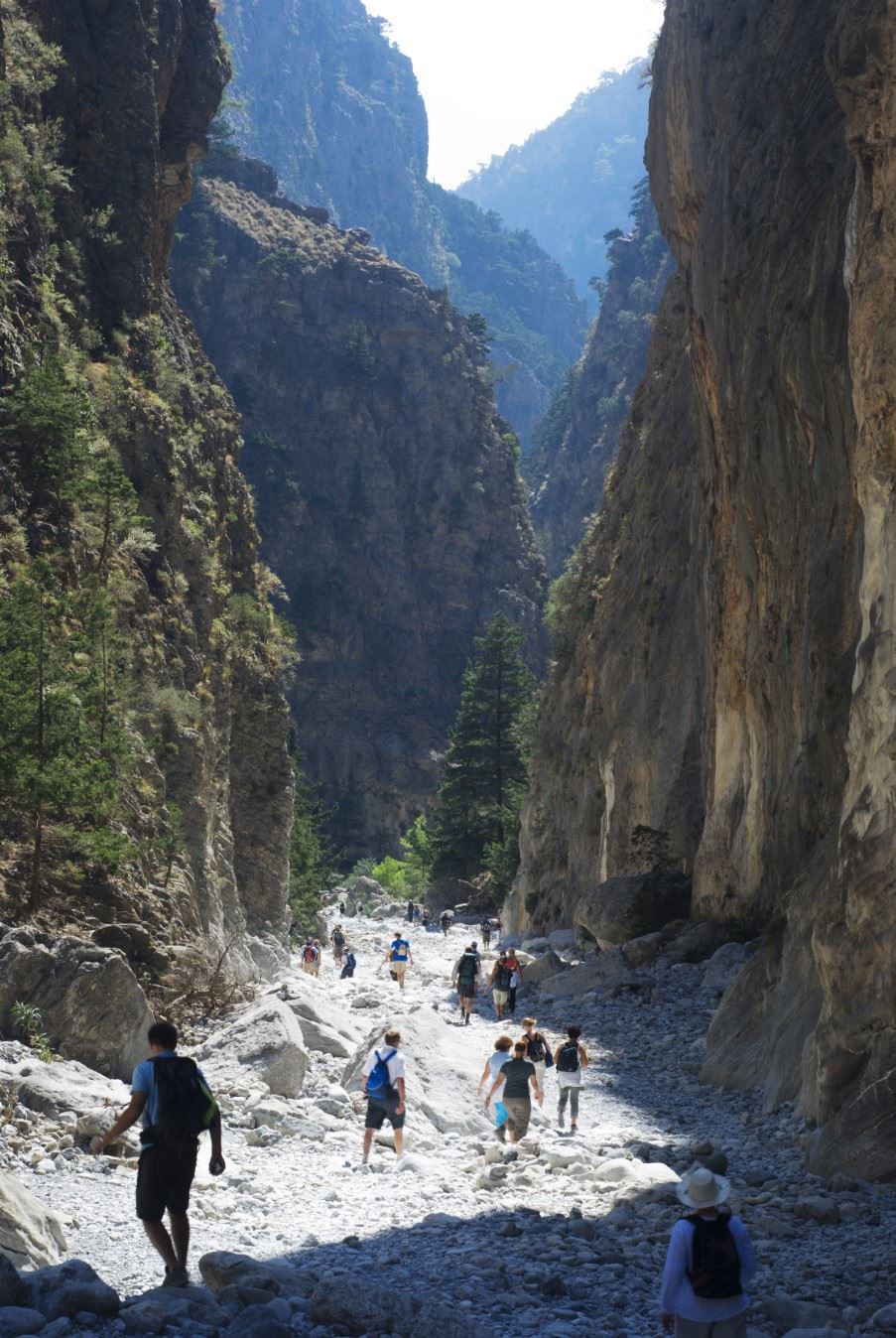 Walkers in Samaria Gorge