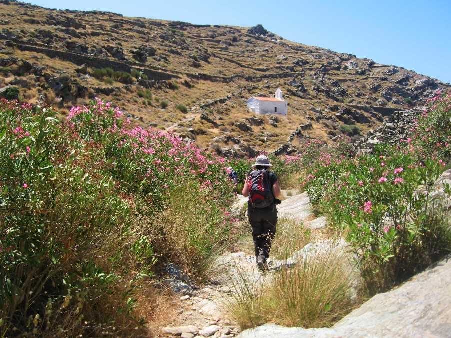 Trail to Aghios Ioannis beach, Kythnos