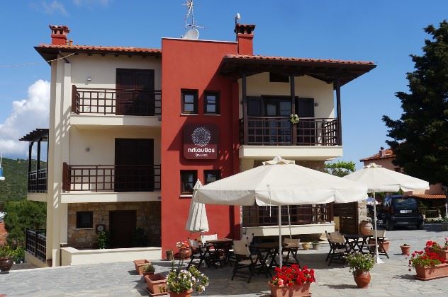 View of Helianthus Hotel, Ammouliani Island