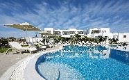 And outside view of the pool side at the Santa Maria Village, Milos, Greece