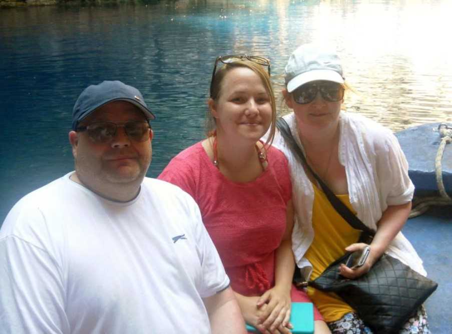 Cheryl with her mum and dad