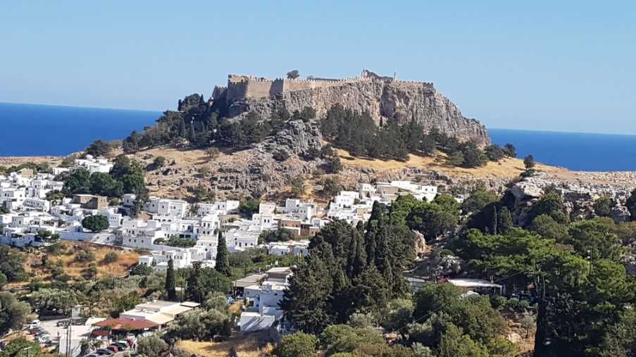 Lindos village and Acropolis. Credit: Juliet Rix