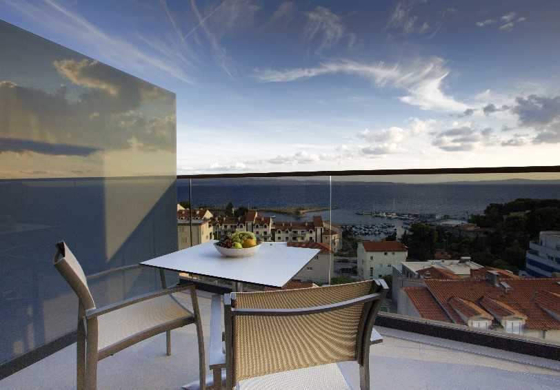 Superior room with balcony and side sea view, Hotel Marvie, Split, Croatia