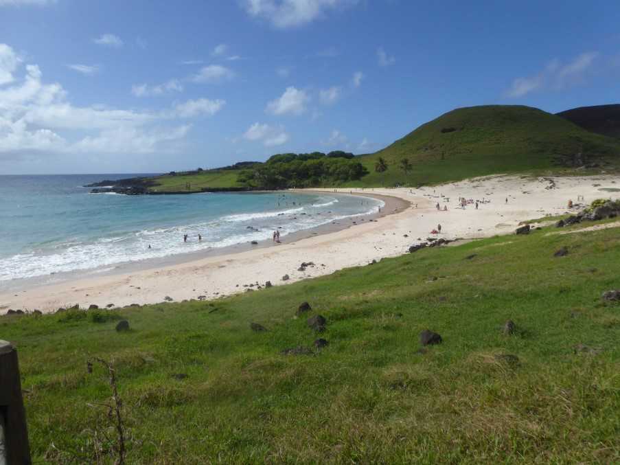 Anakena beach, Easter Island, Chile