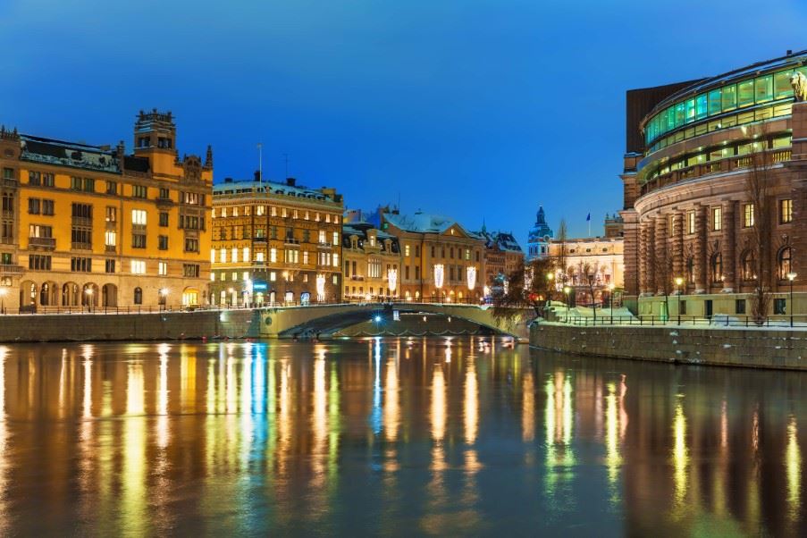 Gamla Stan - Stockholm old town at night