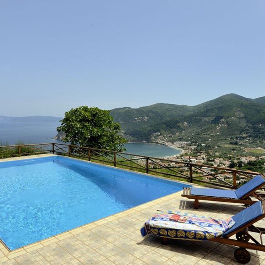 Pool and terrace of House of Dimitris