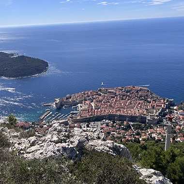 A view of the Old Town from our cable car