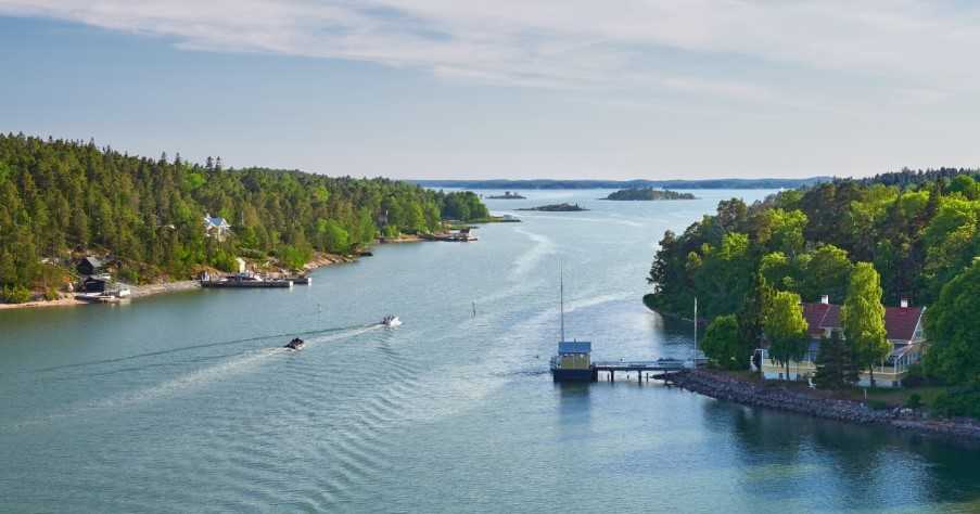 Archipelago near the Finnish city of Turku in Europe.