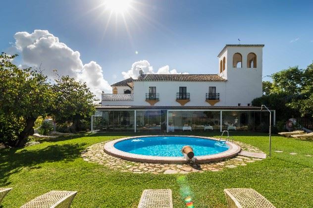 Swimming pool, Hacienda Santiscal Hotel, Andalucia, Spain