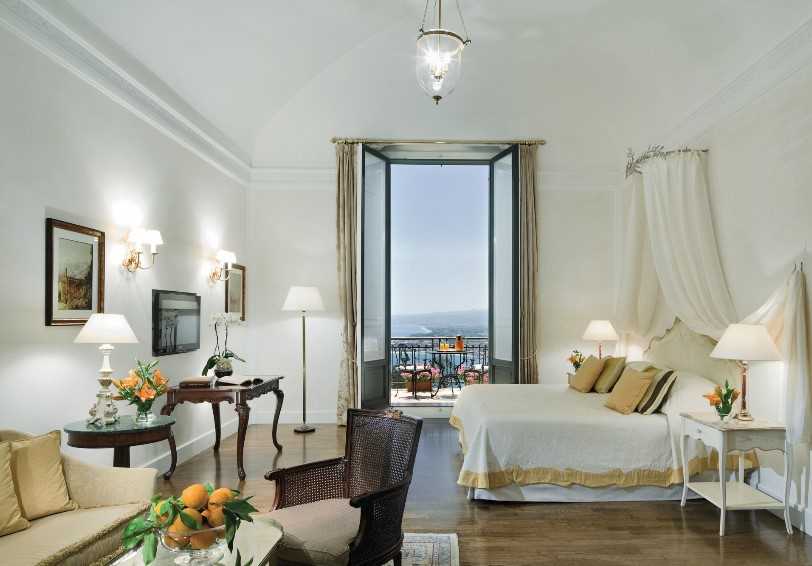 Deluxe junior suite, Grand Hotel Timeo, Taormina, Sicily, Italy