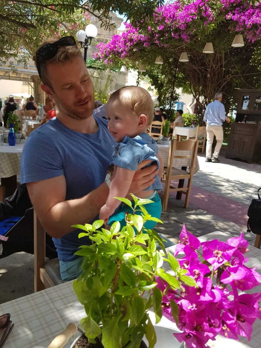 Paul's son Andrew and grandson, Theo