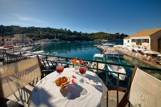 View from balcony, Aleca’s Cottage, Loggos, Paxos