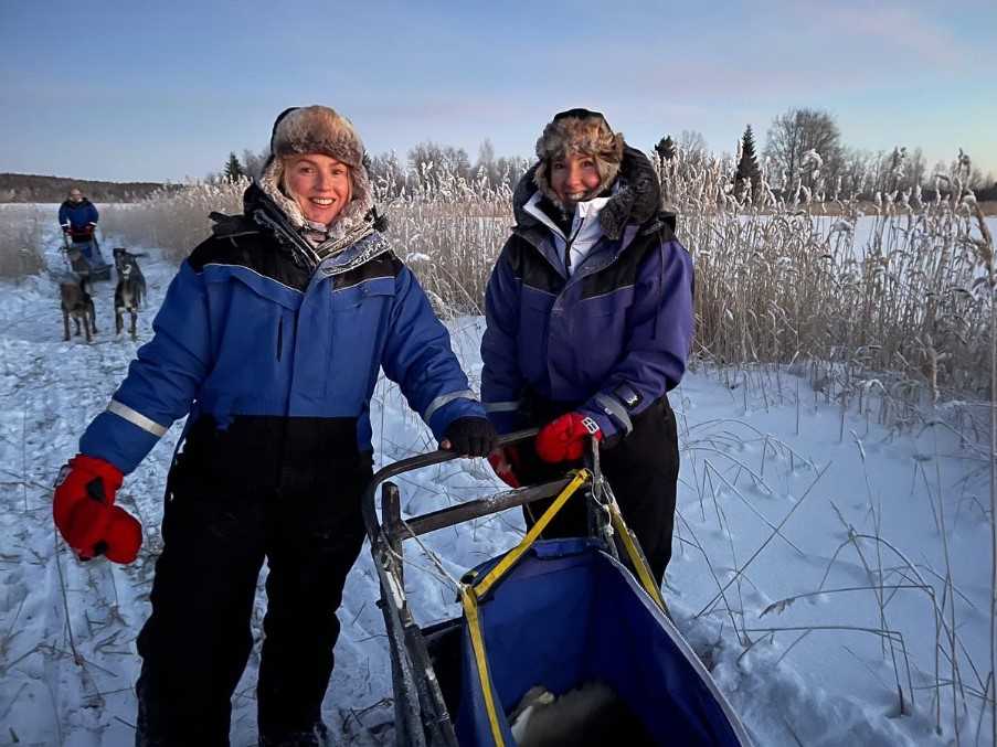 Dog sledding