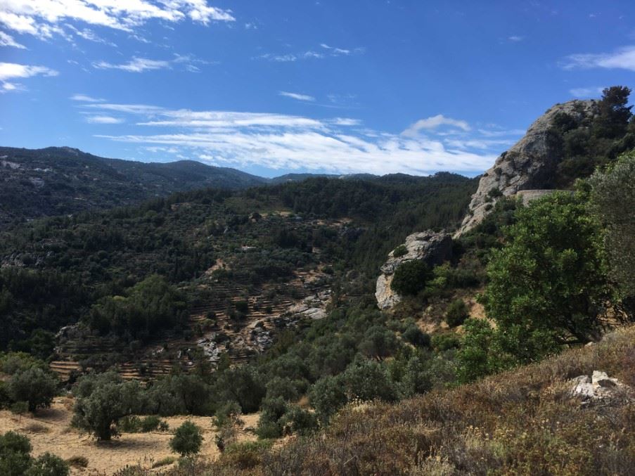 Walking in the hills above Armenistis