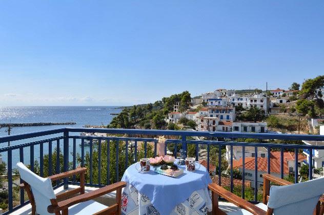 Balcony, Hippocampus Apartments, Vosti, Alonissos, Greece 