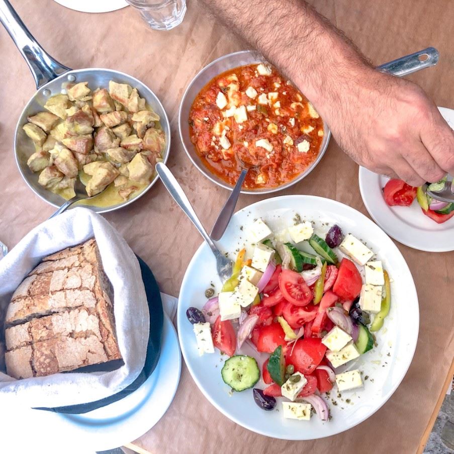 Traditional Greek lunch