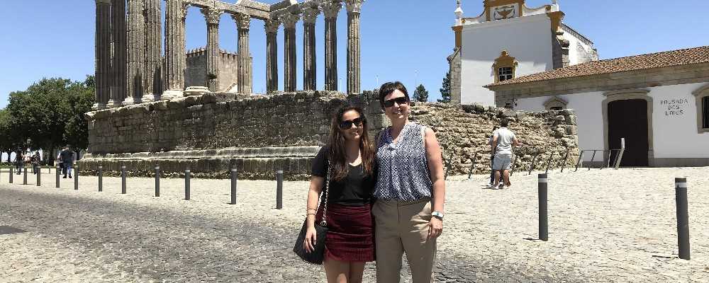 Rosanna and Cristiana in Evora, The Alentejo, Portugal