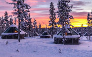 Beautiful scenes at the Northern Lights Village Saariselka, Saariselka, Lapland, Finland