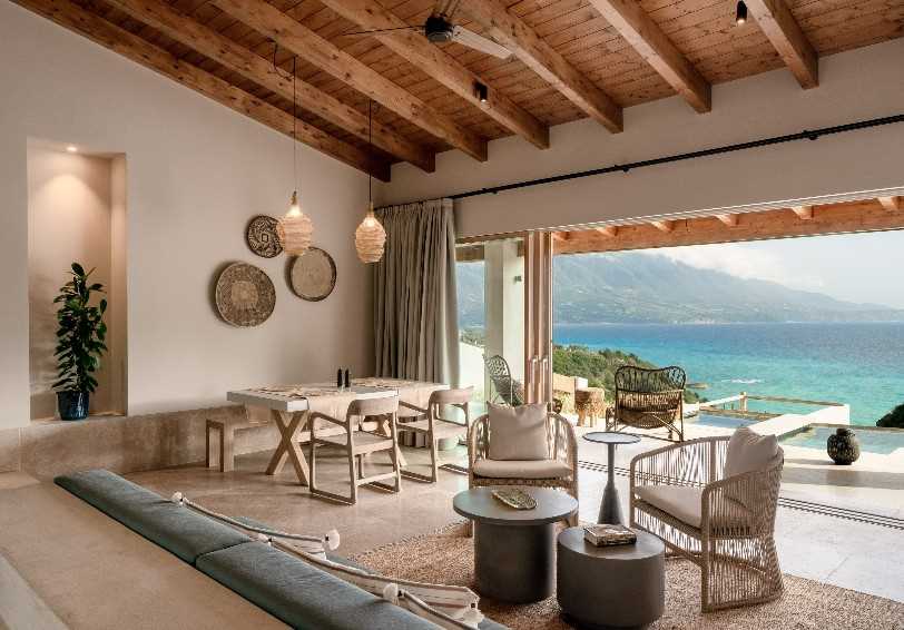 Eliamos Sea View Three Bedroom Villa with Outdoor Private Pool
